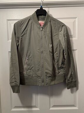 Levi’s Olive Bomber Jacket with Zip Pockets
